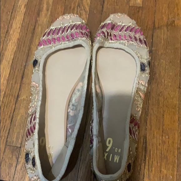 Mix No. 6 Shoes - Sequined/embroidered ballet flats